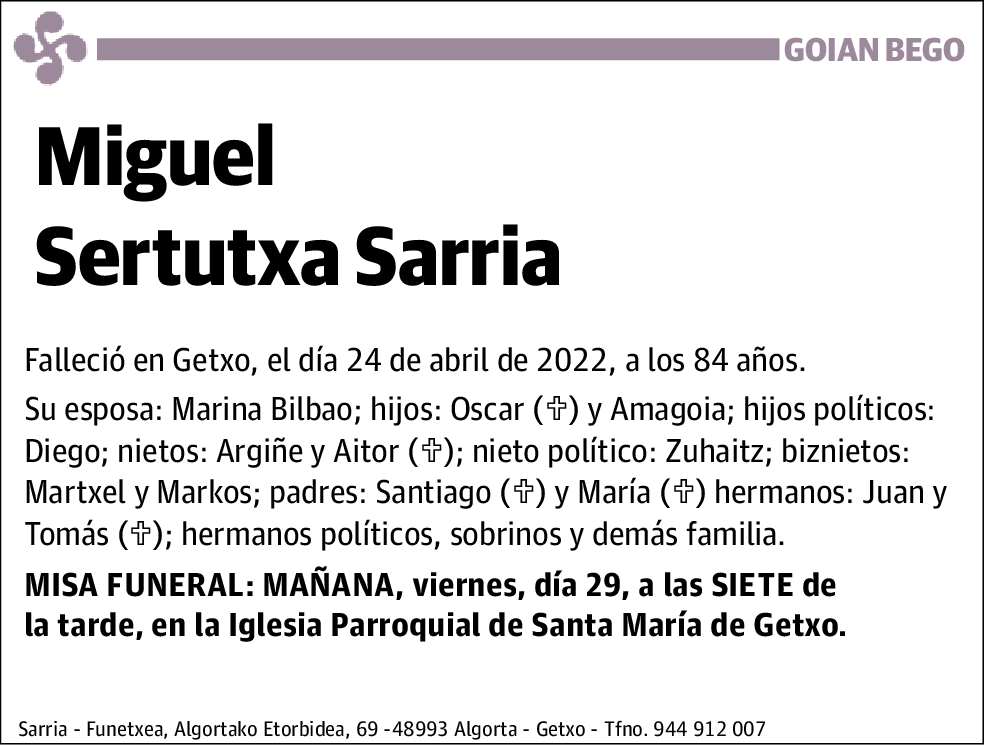 Miguel Sertutxa Sarria