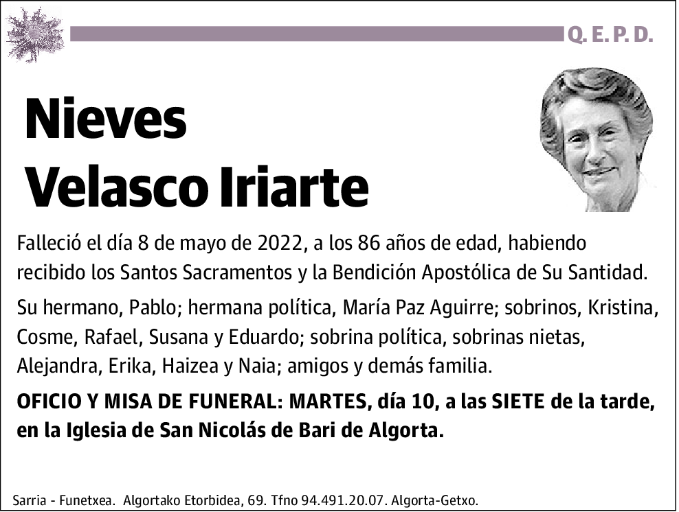 Nieves Velasco Iriarte