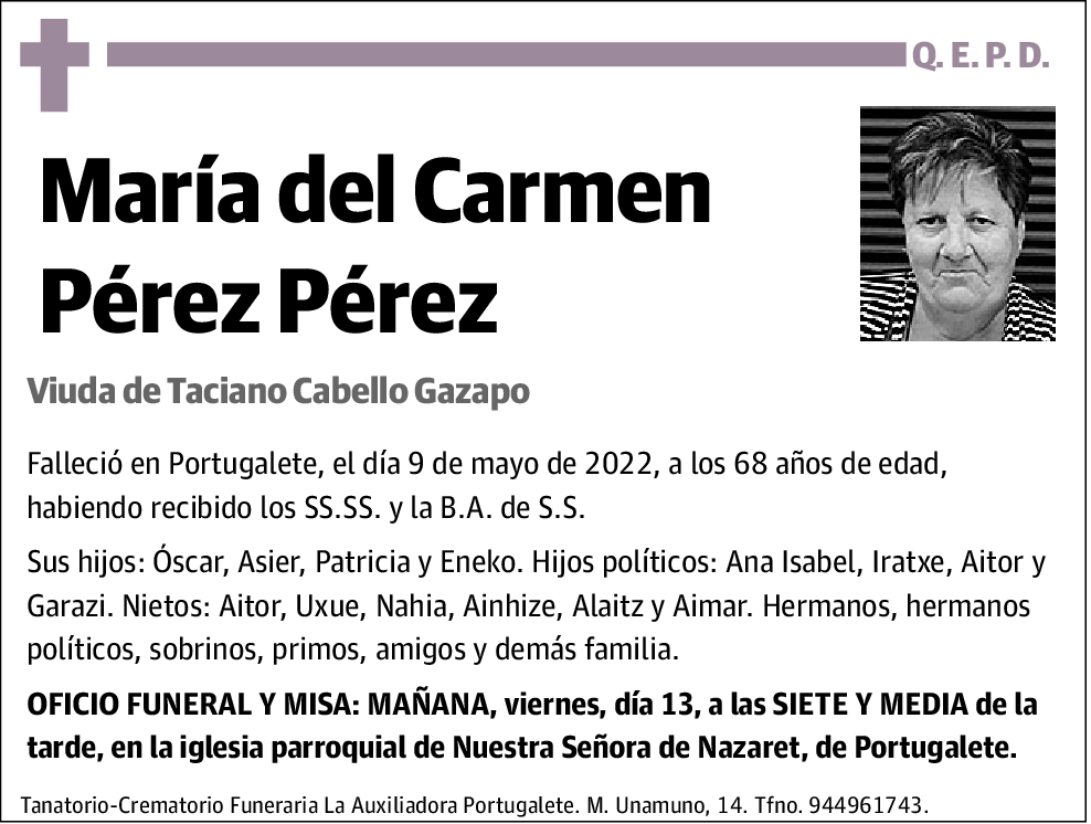 María del Carmen Pérez Pérez
