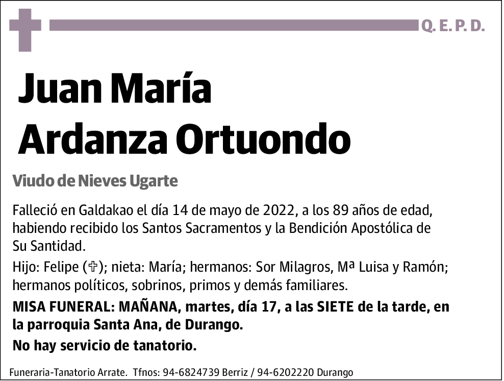 Juan María Ardanza Ortuondo