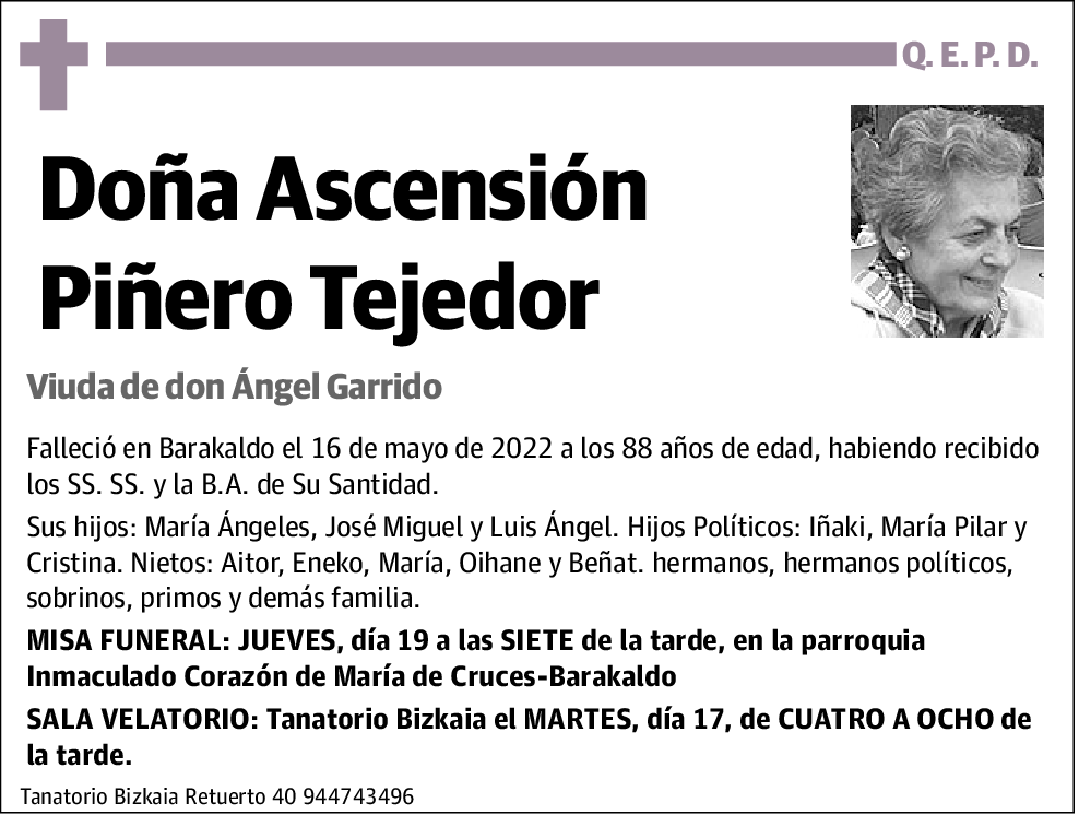 Ascensión Piñero Tejedor
