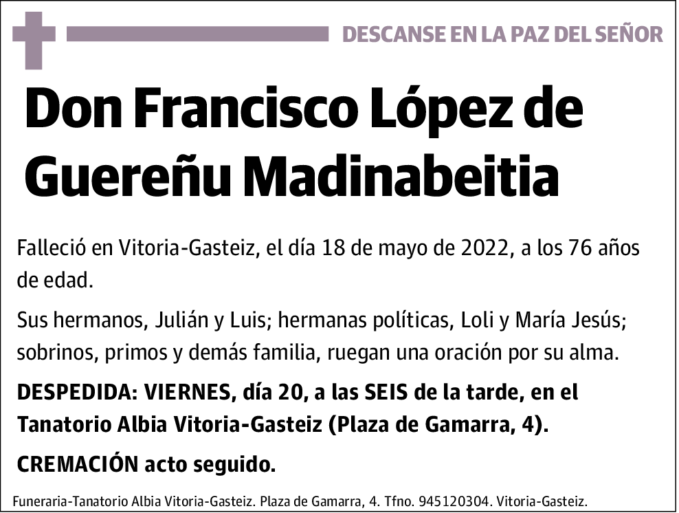 Francisco López De Guereñu Madinabeitia