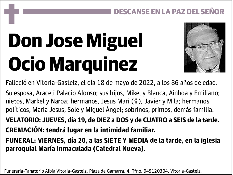 Jose Miguel Ocio Marquinez