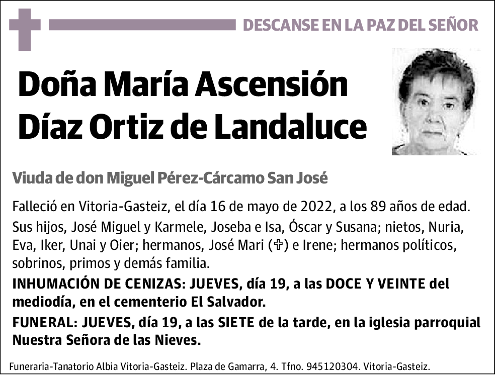 María Ascensión Díaz Ortiz De Landaluce
