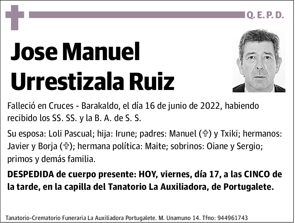 Jose Manuel Urrestizala Ruiz