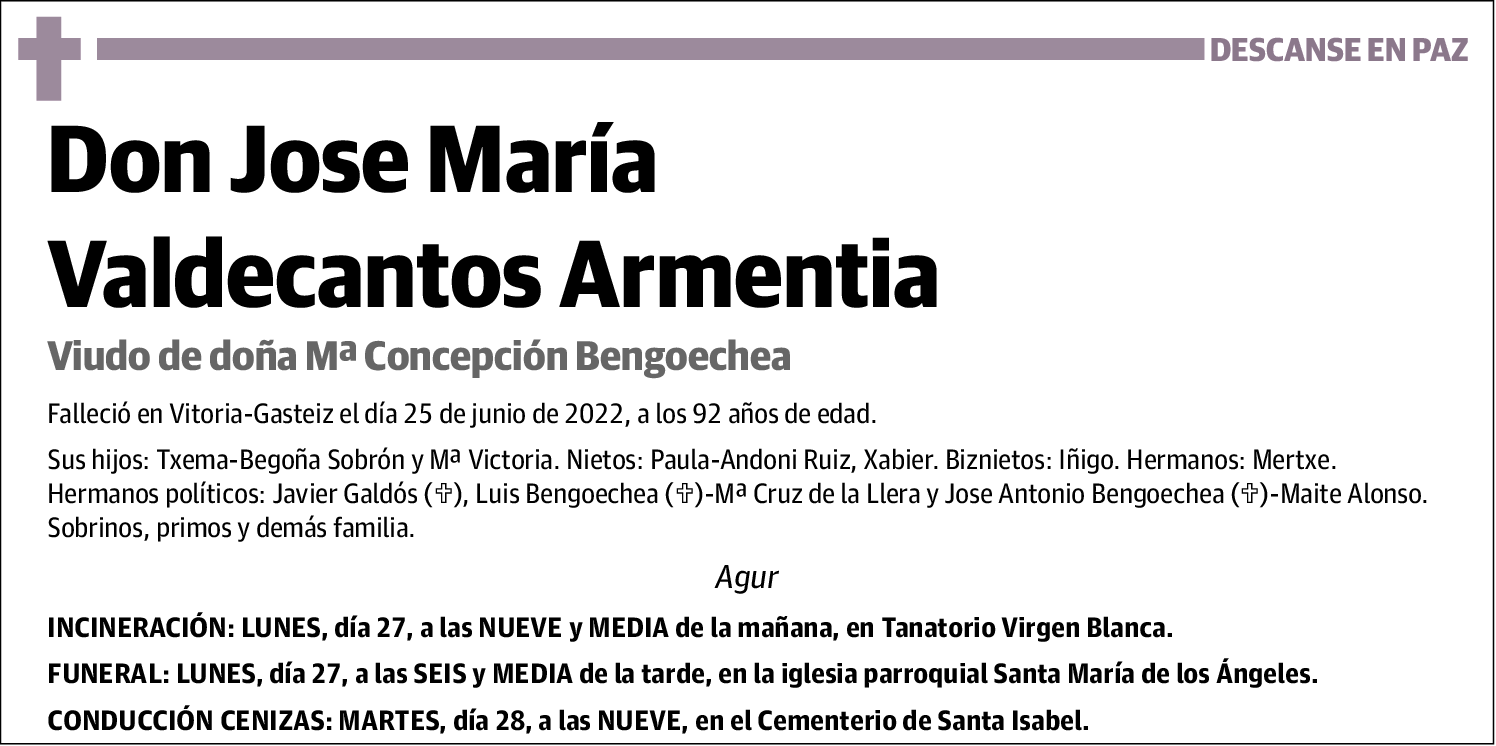 Jose María Valdecantos Armentia