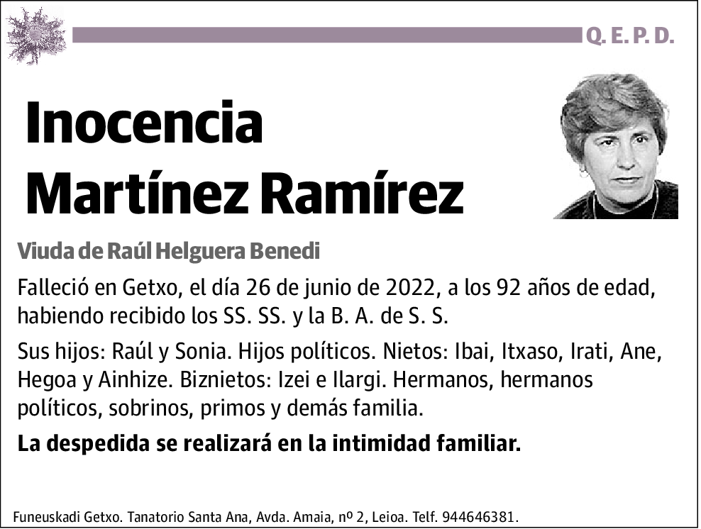 Inocencia Martínez Ramírez