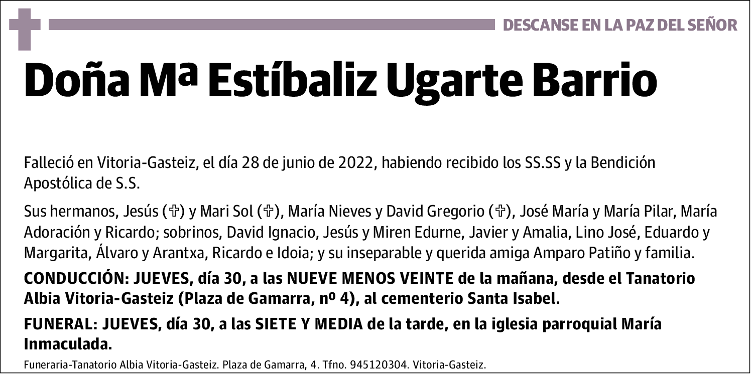 María Estíbaliz Ugarte Barrio
