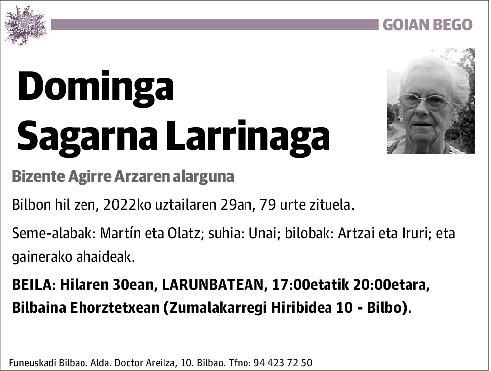 Dominga Sagarna Larrinaga