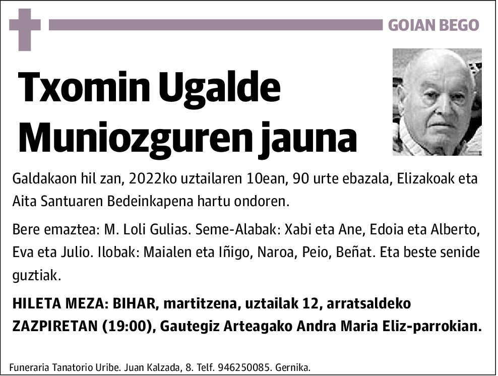 Txomin Ugalde Muniozguren