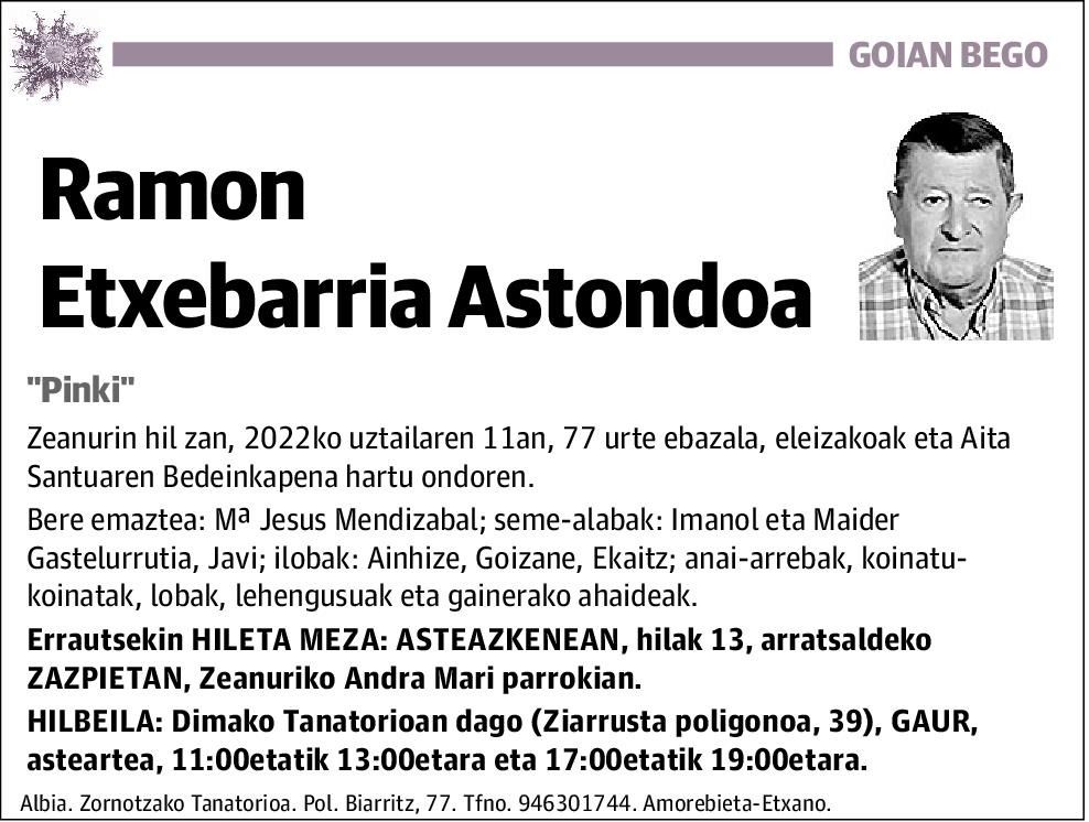 Ramon Etxebarria Astondoa