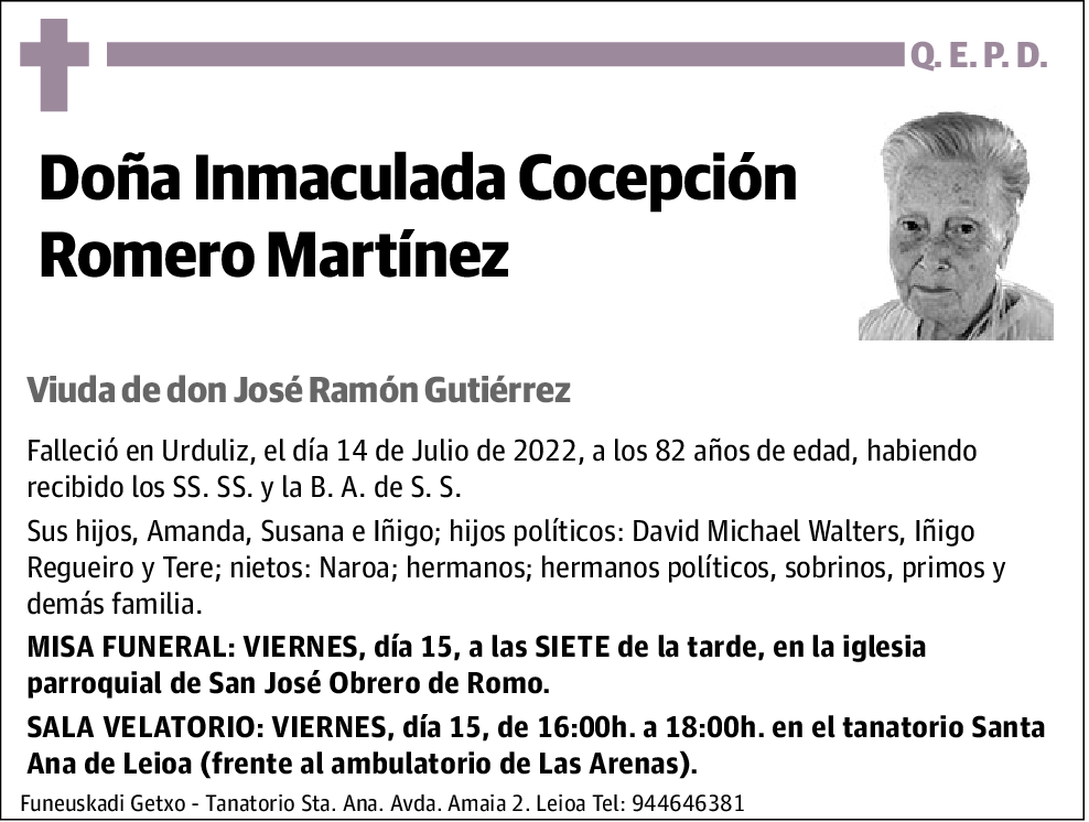 Inmaculada Concepción Romero Martínez
