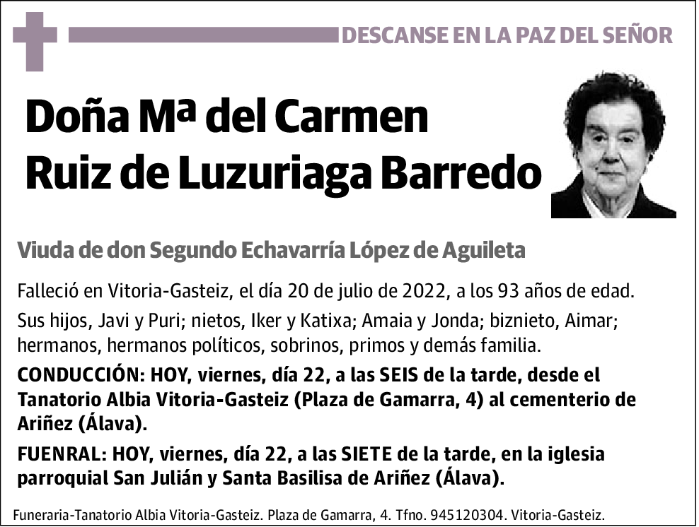 María del Carmen Ruiz de Luzuriaga Barredo