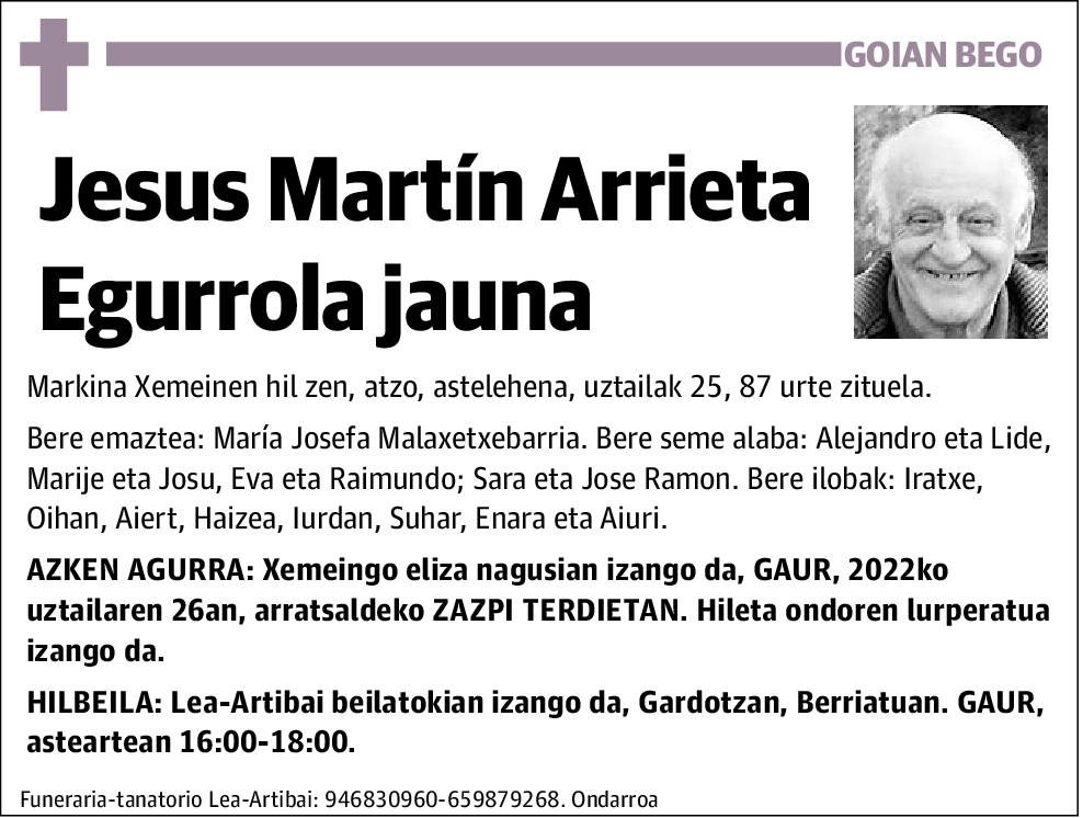 Jesus Martín Arrieta Egurrola