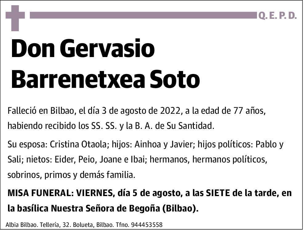 Gervasio Barrenetxea Soto