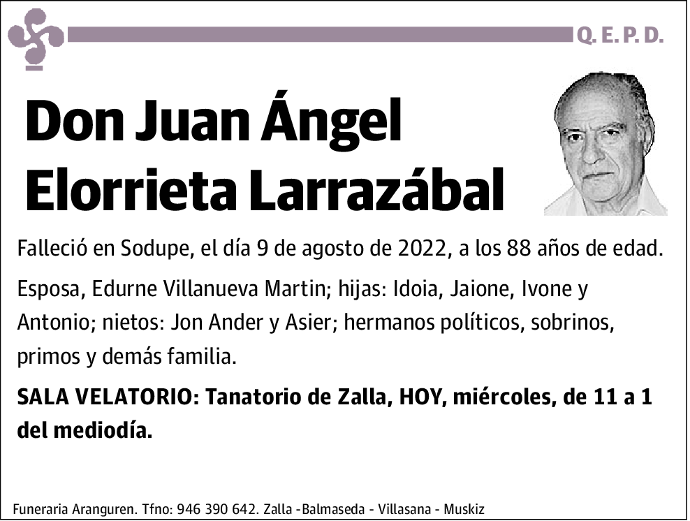 Jaun Ángel Elorrieta Larrazábal
