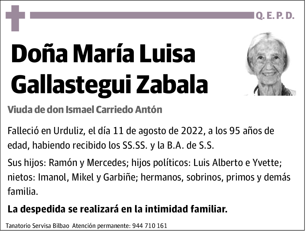 Maria Luisa Gallastegui Zabala