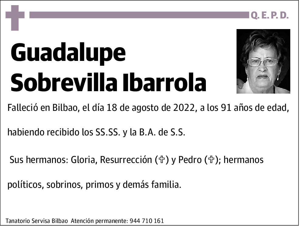 Guadalupe Sobrevilla Ibarrola