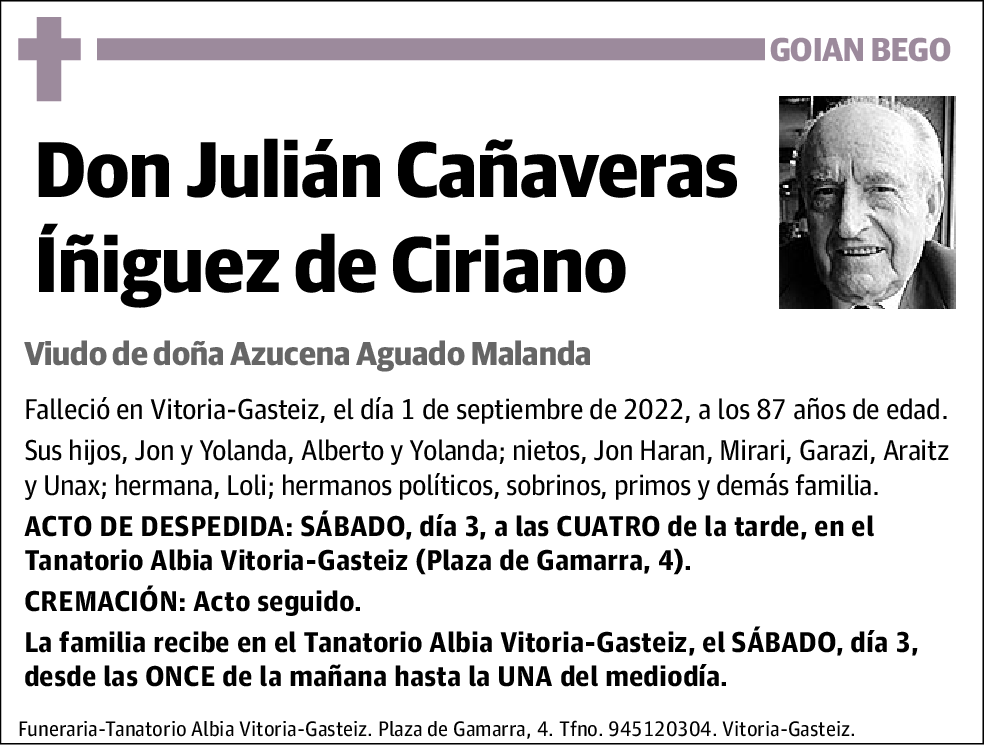 Julián Cañaveras Iñiguez de Ciriano