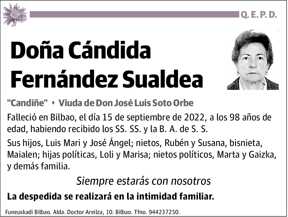 Cándida Fernández Sualdea