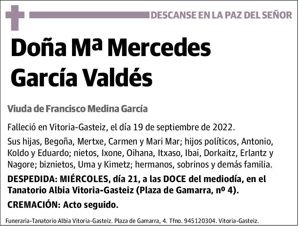Mª Mercedes García Valdés