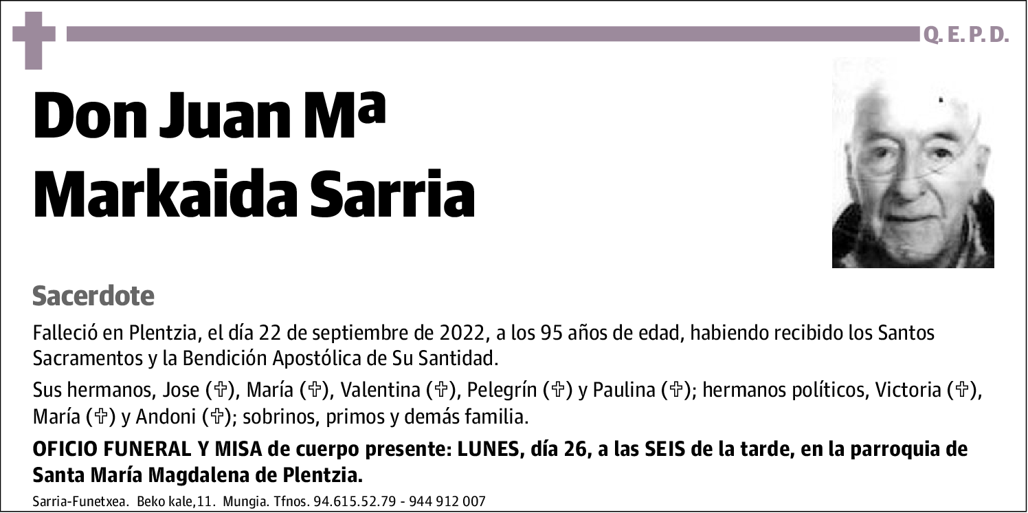 Juan Mª Markaida Sarria