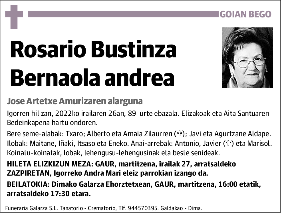 Rosario Bustinza Bernaola