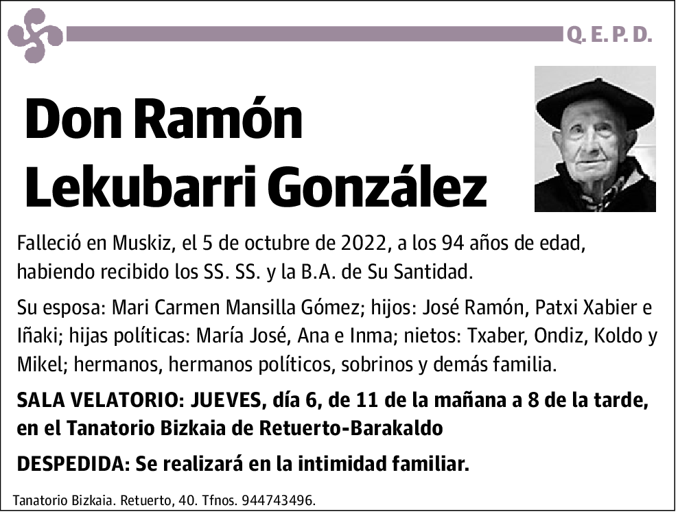 Ramón Lekubarri González