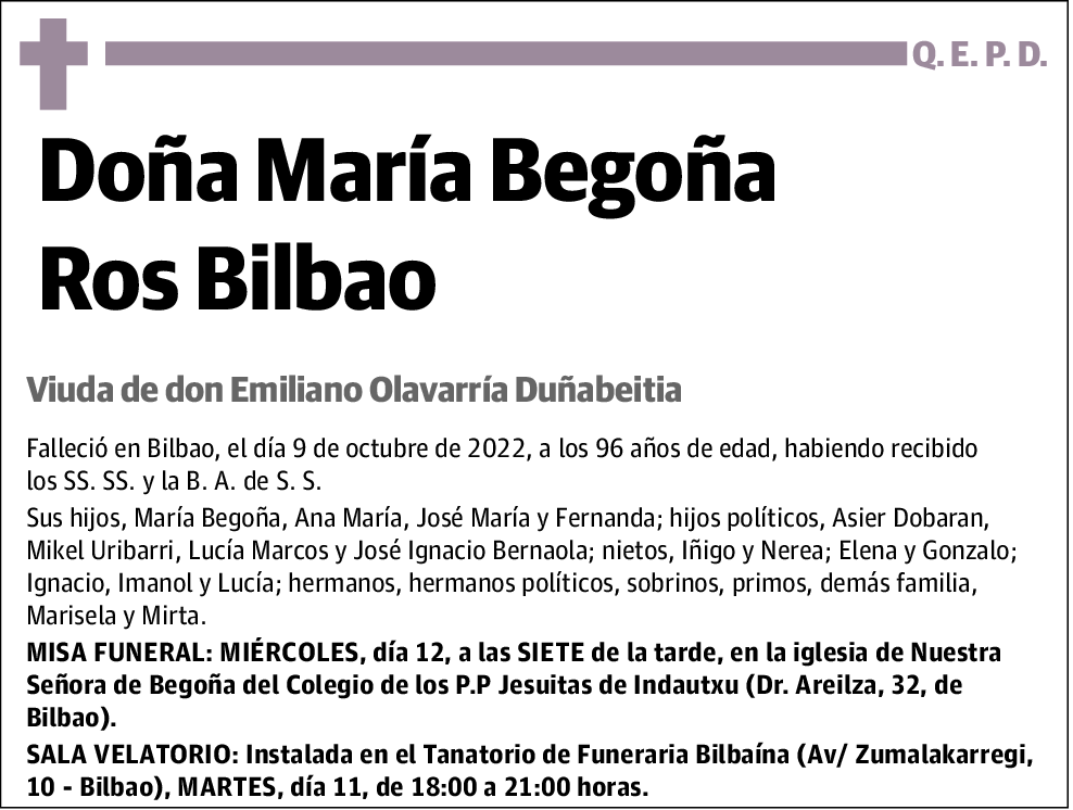 María Begoña Ros Bilbao