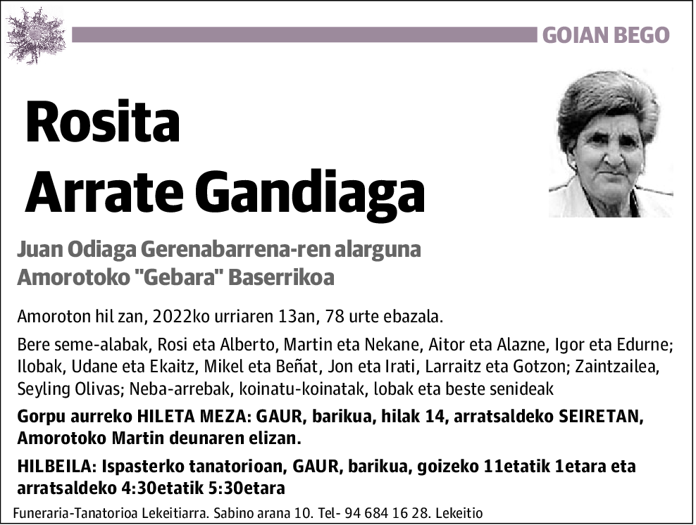 Rosita Arrate Gandiaga