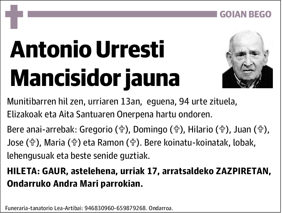 Antonio Urresti Mancisidor