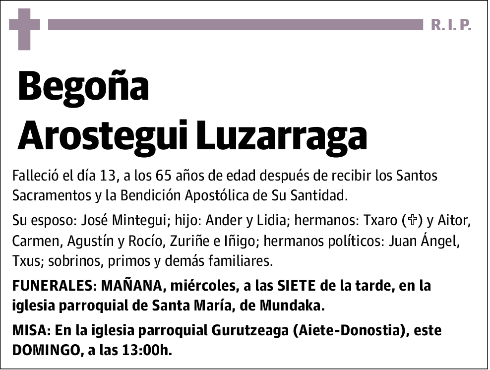 Begoña Arostegui Luzarraga