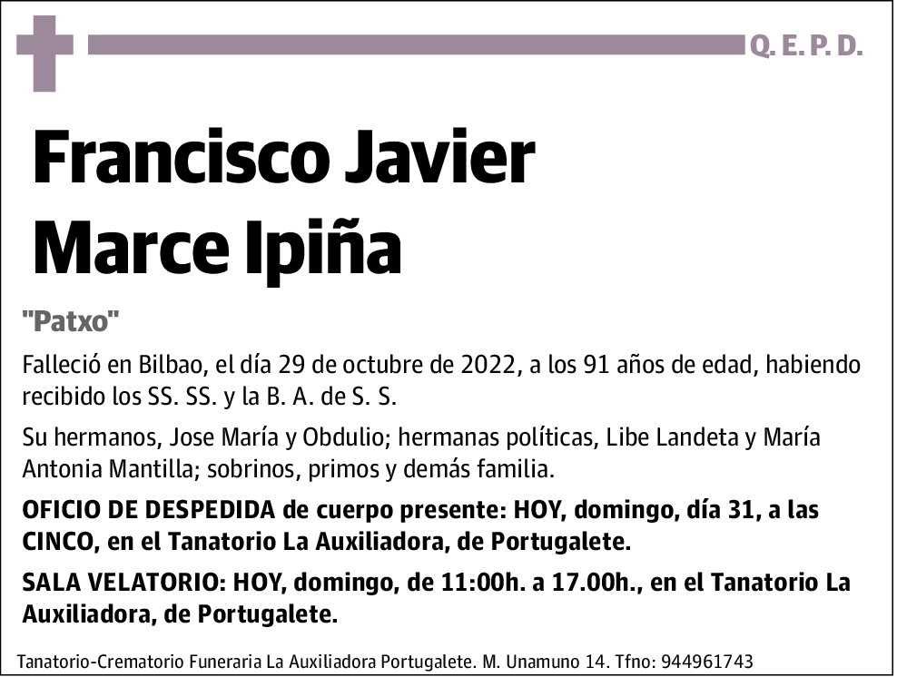 Francisco Javier Marce Ipiña