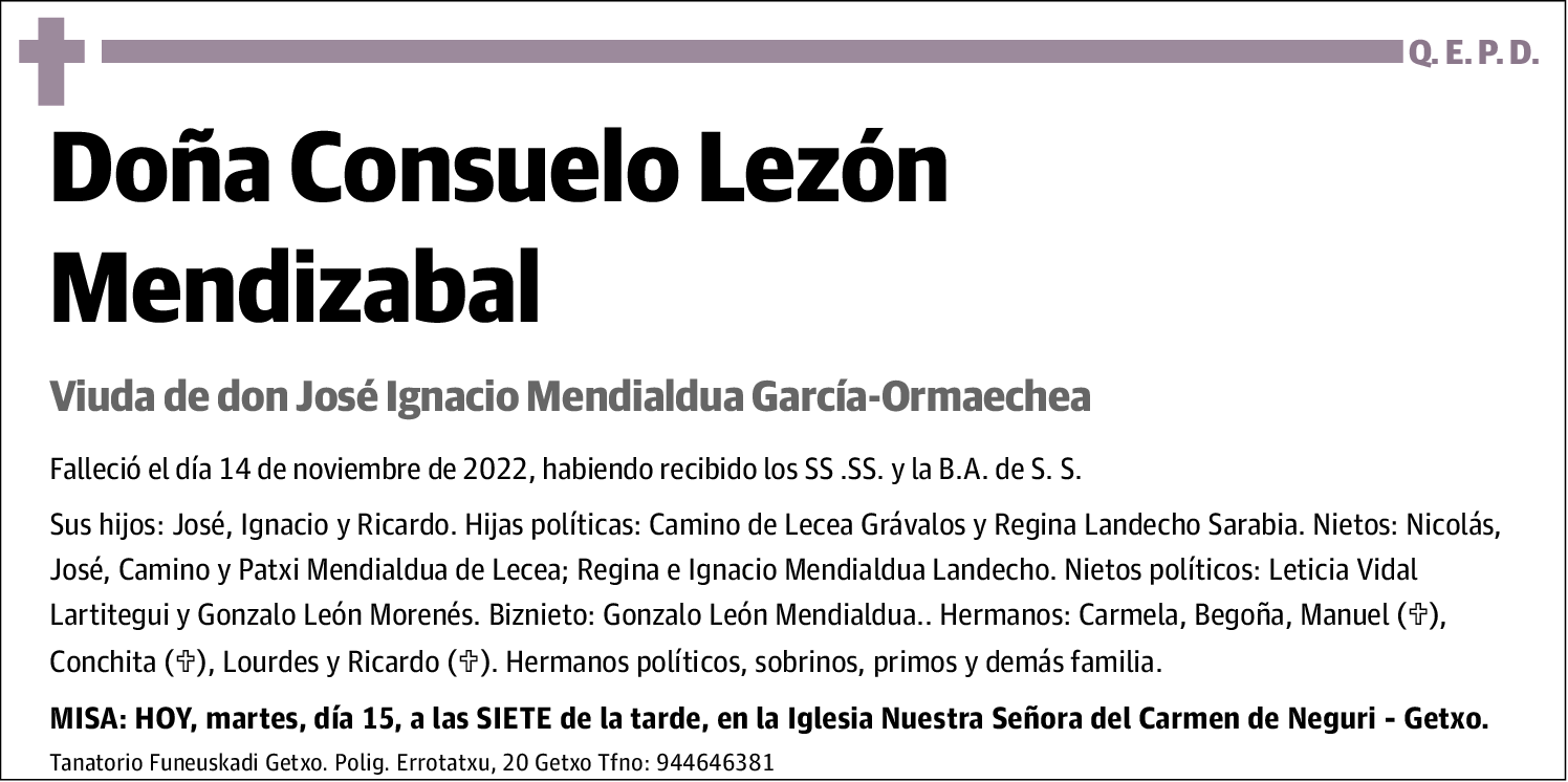 Consuelo Lezón Mendizabal