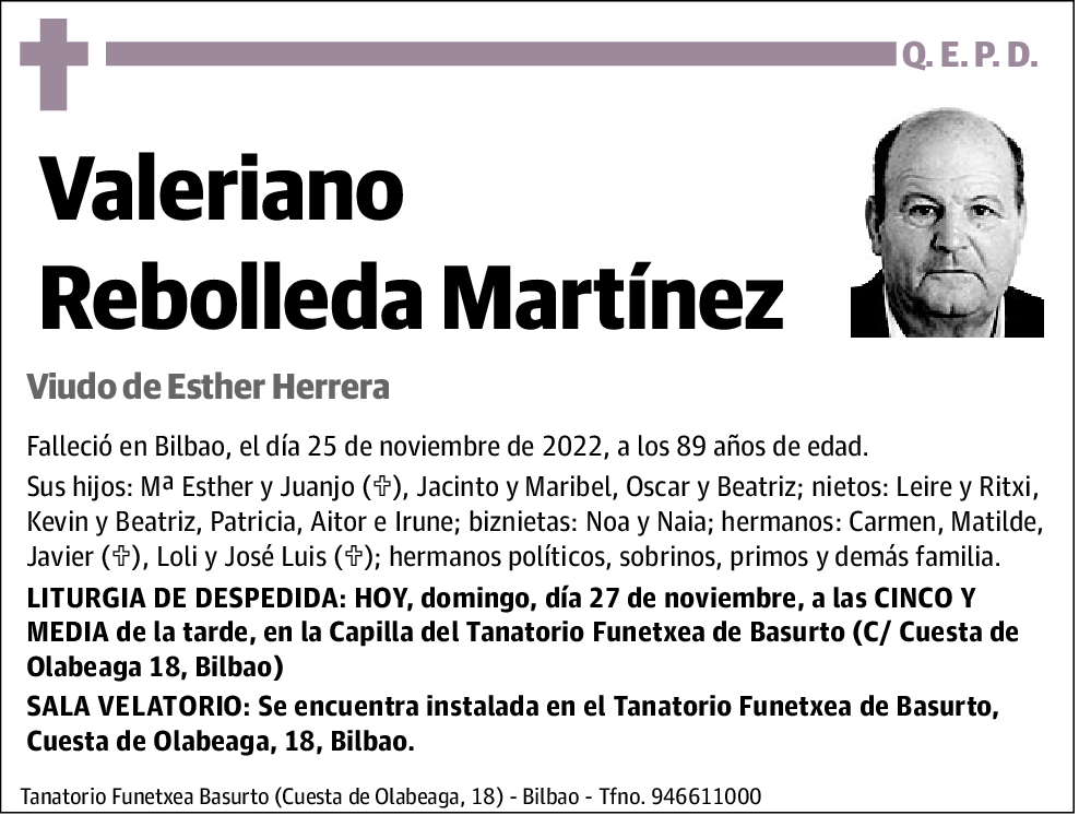 Valeriano Rebolleda Martínez