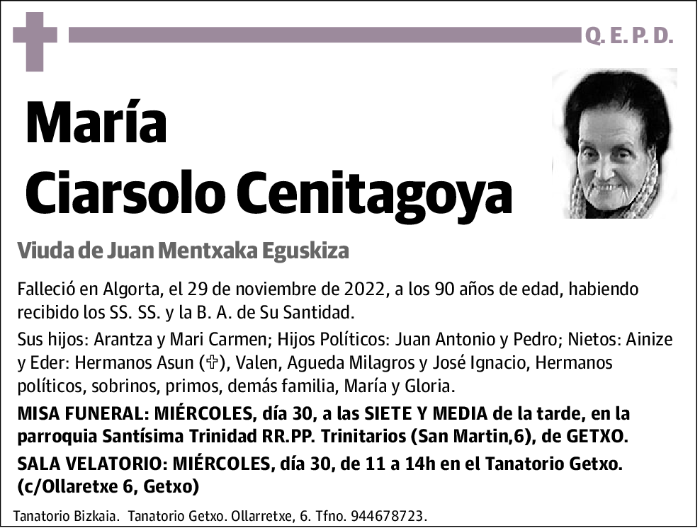 María Ciarsolo Cenitagoya