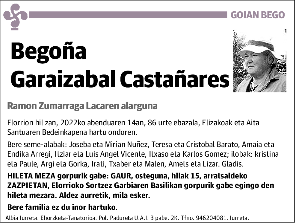 Begoña Garaizabal Castañares