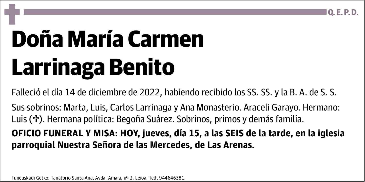 María Carmen Larrinaga Benito