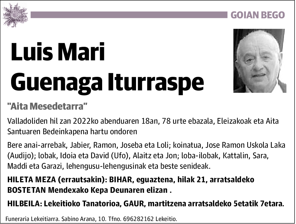 Luis Mari Guenaga Iturraspe
