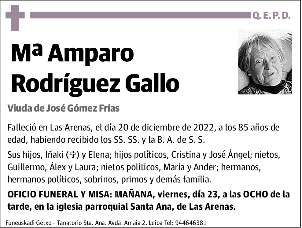 Mª Amparo Rodríguez Gallo