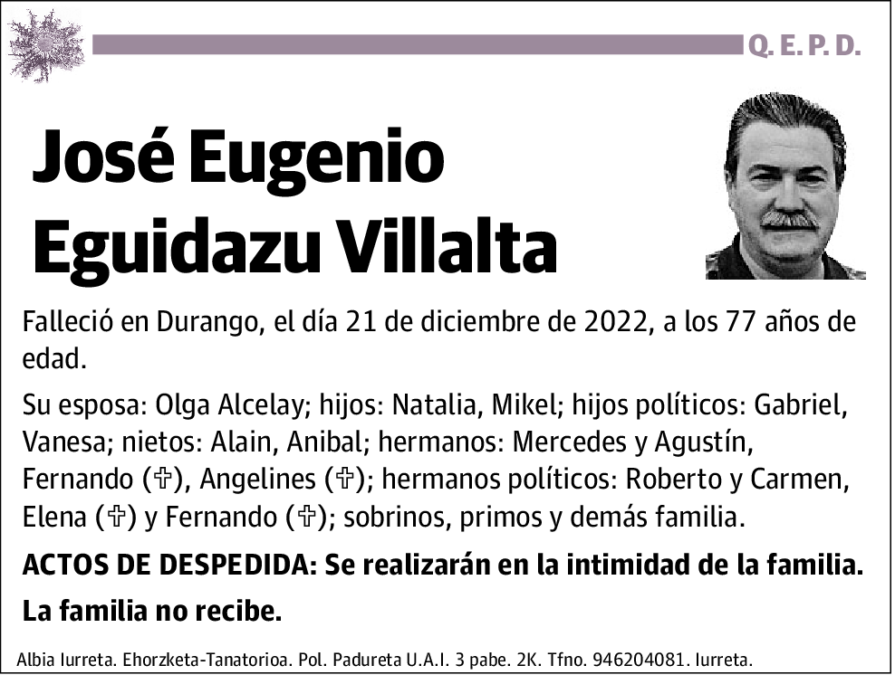 José Eugenio Eguidazu Villalta