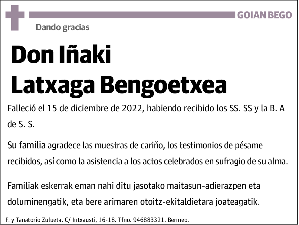 Iñaki Latxaga Bengoetxea