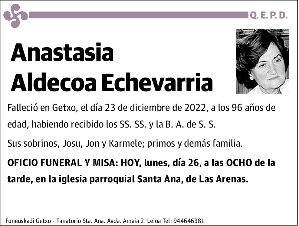 Anastasia Aldecoa Echevarria