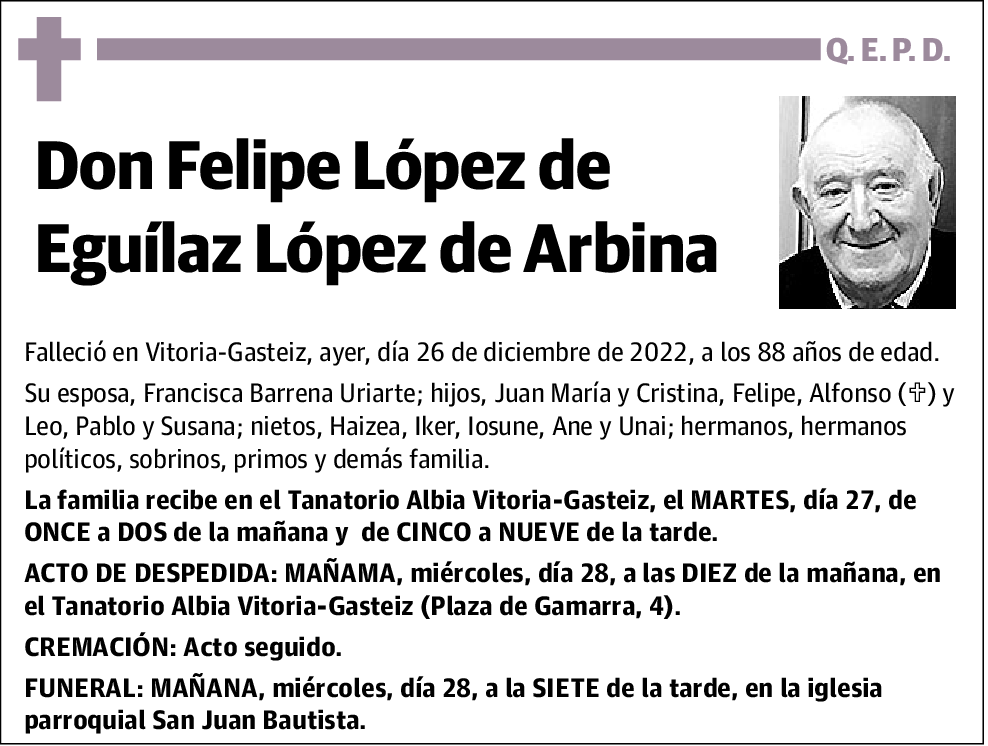 Felipe López de Egílaz López de Arbina
