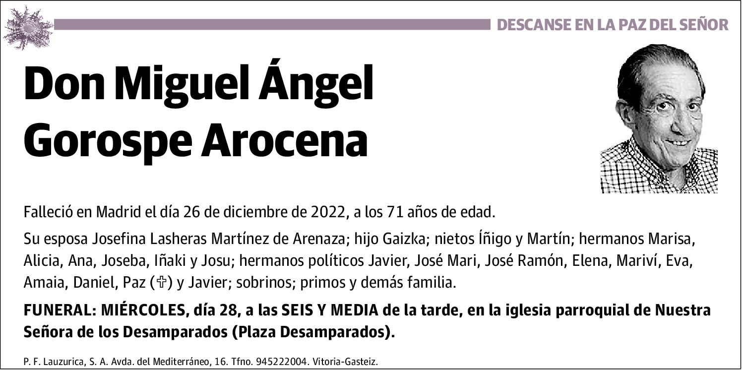 Miguel Ángel Gorospe Arocena