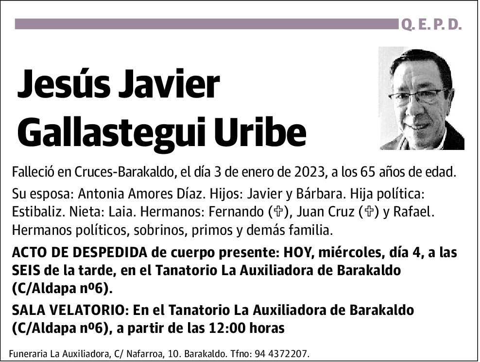 Jesús Javier Gallastegui Uribe