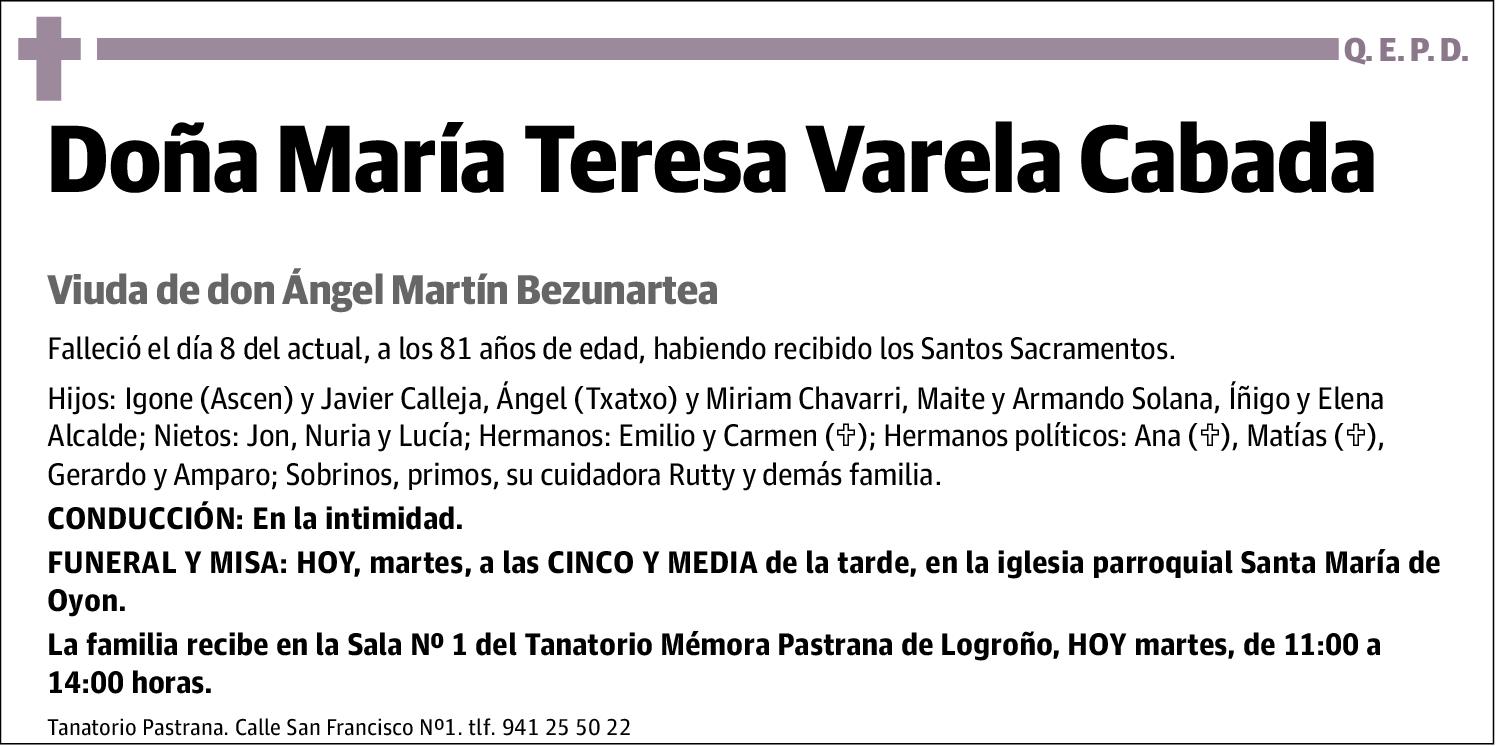María Teresa Varela Cabada