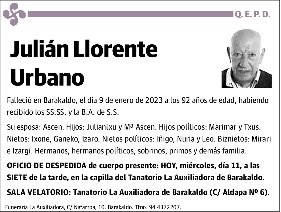 Julián Llorente Urbano