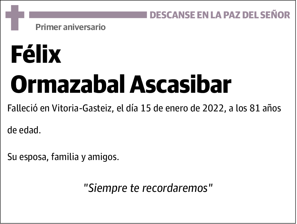Felix Ormazabal Ascasibar