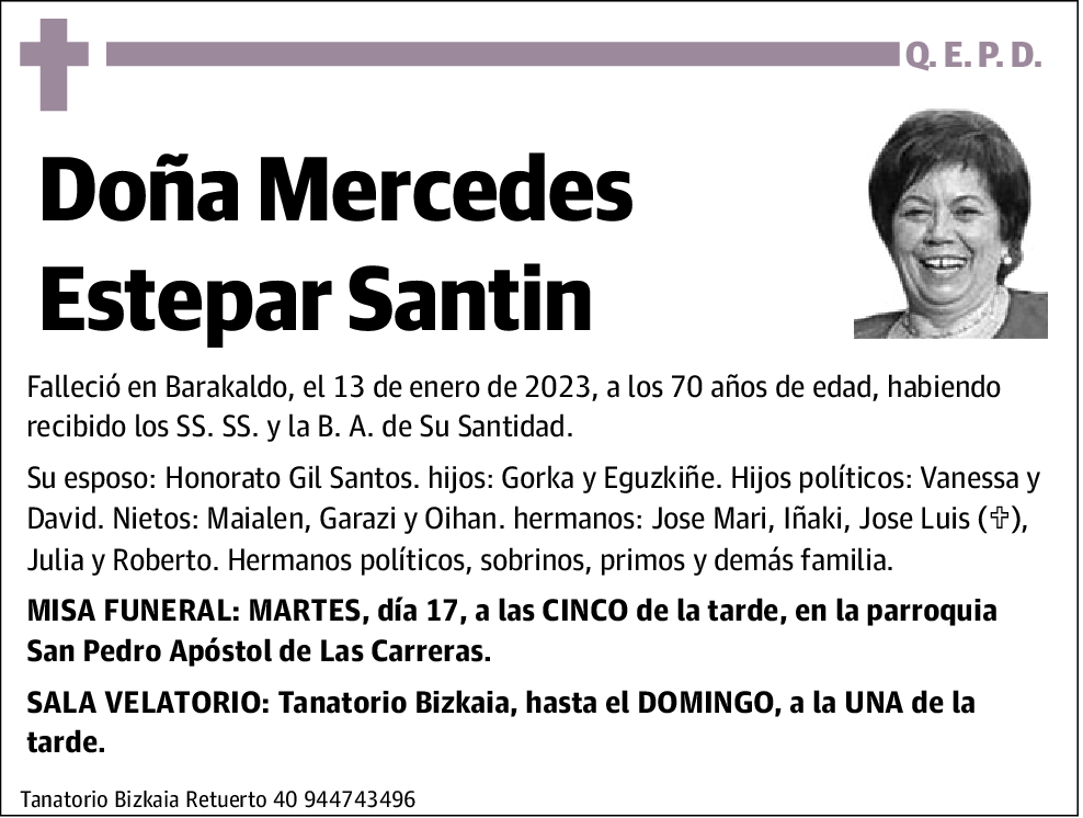 Mercedes Estepar Santín